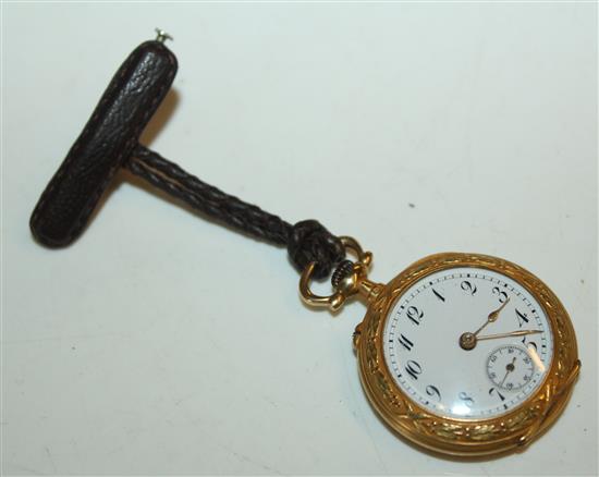 French gold fob watch